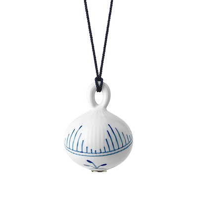 Royal Copenhagen Blå Mega Riflet julekugle #2 9,5 cm