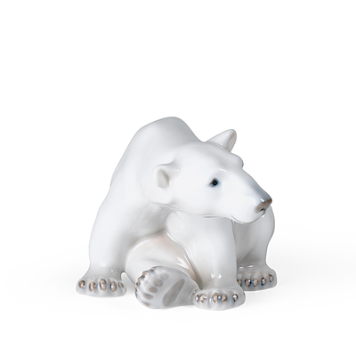 Royal Copenhagen Figurine 2023 isbjørn siddende 12 cm