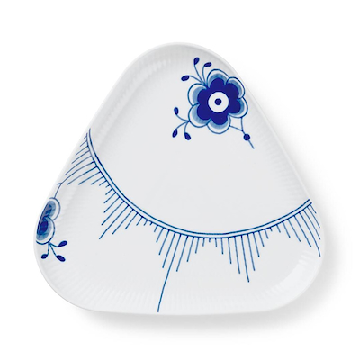 Royal Copenhagen Blå Mega Riflet serveringssæt 4 dele