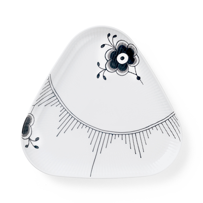 Royal Copenhagen Sort Mega Riflet serveringssæt 4 dele