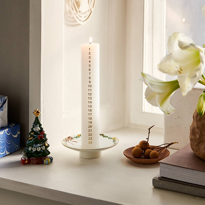 Royal Copenhagen Stjerne Riflet Jul lysestage 15,5 cm