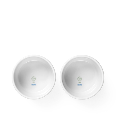 Royal Copenhagen Hvid Riflet souffléskåle 2 stk.