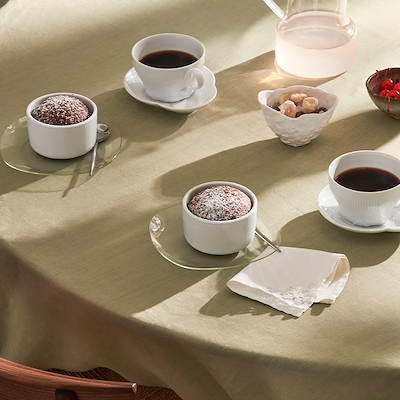 Royal Copenhagen Hvid Riflet souffléskåle 2 stk.