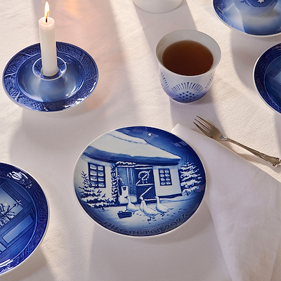Bing & Grøndahl juleplatte 2024 Jul på landet Ø18 cm