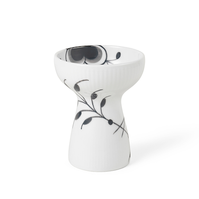 Royal Copenhagen Sort Mega Riflet åben vase H 19 cm