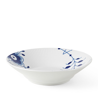 Royal Copenhagen Blå Mega Riflet dyb tallerken 21 cm