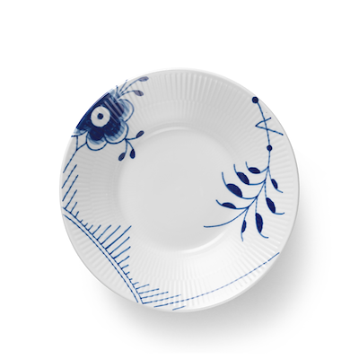Royal Copenhagen Blå Mega Riflet dyb tallerken 21 cm