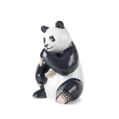 Royal Copenhagen spisende panda 18 cm