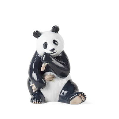 Royal Copenhagen spisende panda 18 cm