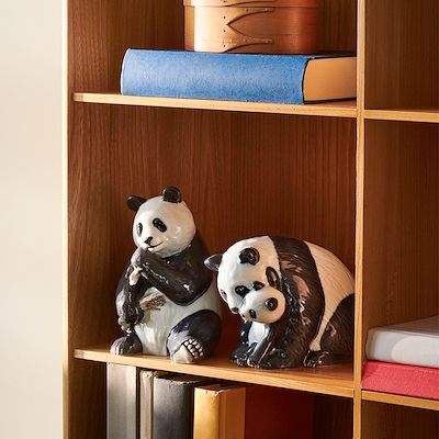 Royal Copenhagen panda med unge 13 cm