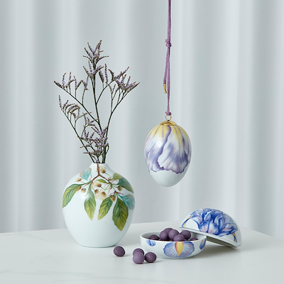 Royal Copenhagen bonbonniere 2024 blå iris