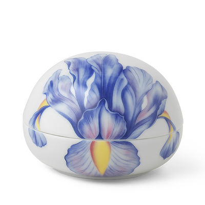 Royal Copenhagen bonbonniere 2024 blå iris