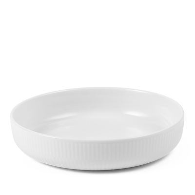 Royal Copenhagen Hvid Riflet rundt ovnfast fad Ø18,5 cm