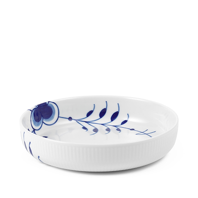 Royal Copenhagen Blå Mega Riflet rundt ovnfast fad 18,5 cm