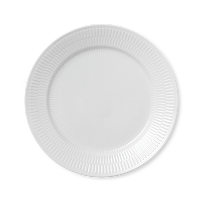 Royal Copenhagen Hvid Riflet tallerken 25 cm