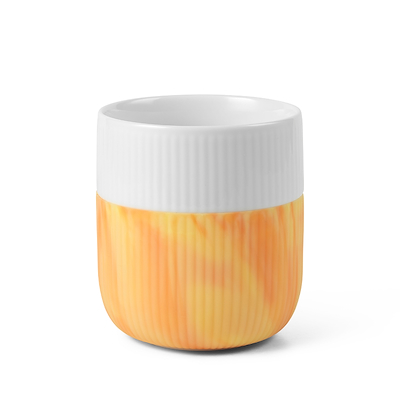 Royal Copenhagen Riflet Contrast Marble krus fiery yellow 35 cl