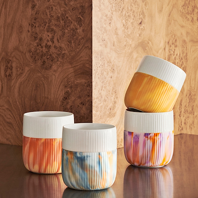 Royal Copenhagen Riflet Contrast Marble krus fiery yellow 35 cl