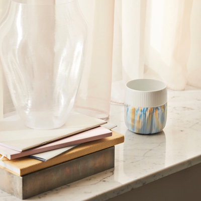 Royal Copenhagen Riflet Contrast Marble krus ocean mist 35 cl