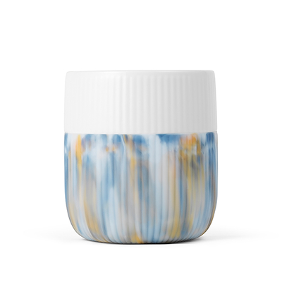 Royal Copenhagen Riflet Contrast Marble krus ocean mist 35 cl