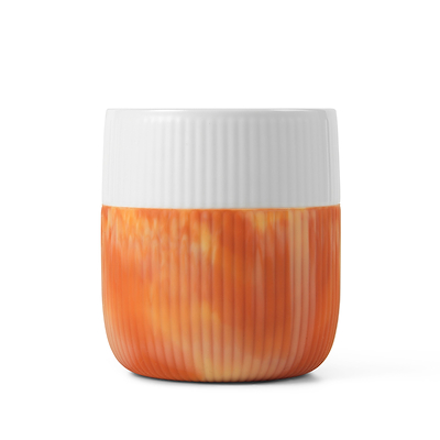 Royal Copenhagen Riflet Contrast Marble krus orange 35 cl