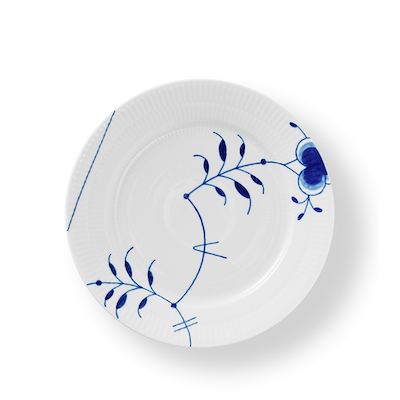 Royal Copenhagen Blå Mega Riflet tallerken design 9 Ø 22 cm