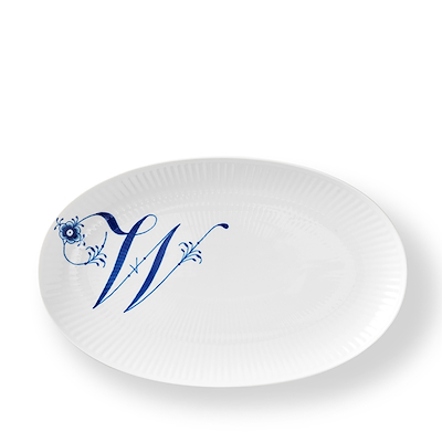 Royal Copenhagen Alfabet oval tallerken W 23 cm