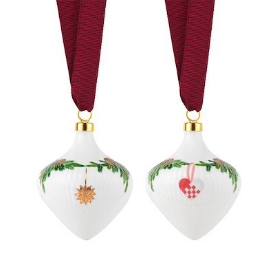 Royal Copenhagen Stjerne Riflet Jul ornamentsæt 2024 2 stk.