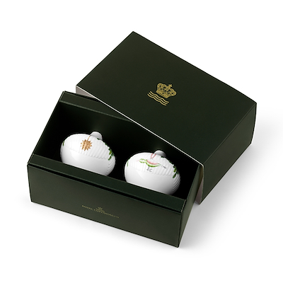Royal Copenhagen Stjerne Riflet Jul ornamentsæt 2024 2 stk.