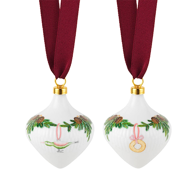 Royal Copenhagen Stjerne Riflet Jul ornamentsæt 2024 2 stk.