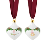 Royal Copenhagen Stjerne Riflet Jul ornamentsæt hvid H 8,5 cm 2024 2 stk