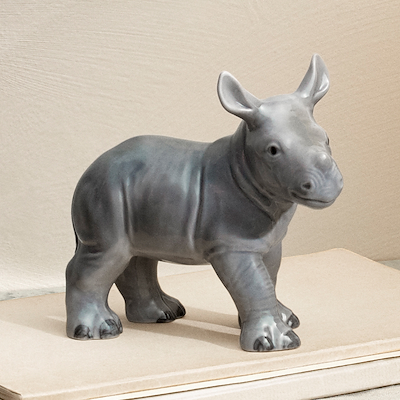 Royal Copenhagen årsfigur 2025 babynæsehorn