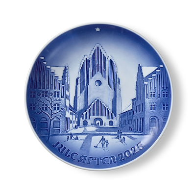 Bing & Grøndahl juleplatte 2025 - Grundtvigs kirke Ø18 cm