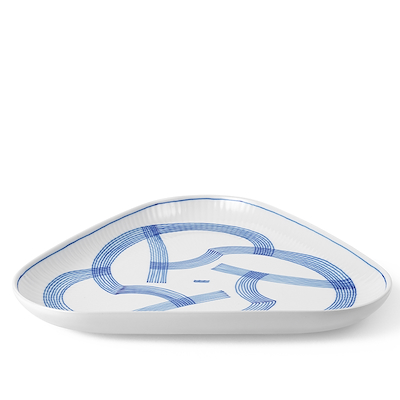 Royal Copenhagen Motif trekantet fad 23 cm