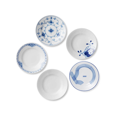 Royal Copenhagen History tallerkensæt Ø11 cm 5 stk.