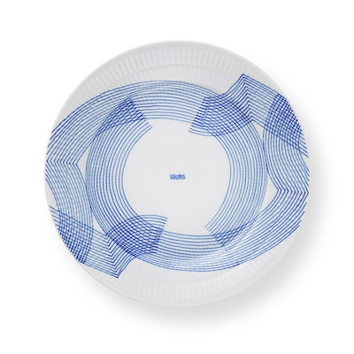 Royal Copenhagen Motif tallerken blå Ø 22 cm