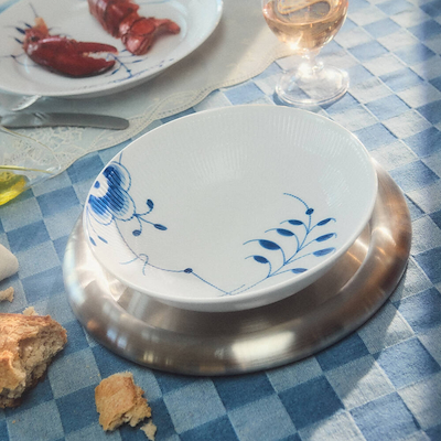 Royal Copenhagen Blå Mega Riflet skål 110 cl