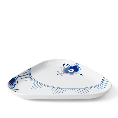 Royal Copenhagen Blå Mega Riflet fad 23 cm