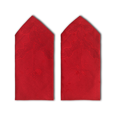 Royal Copenhagen Stjerne Riflet servietter rød 45x45 cm 2 stk.