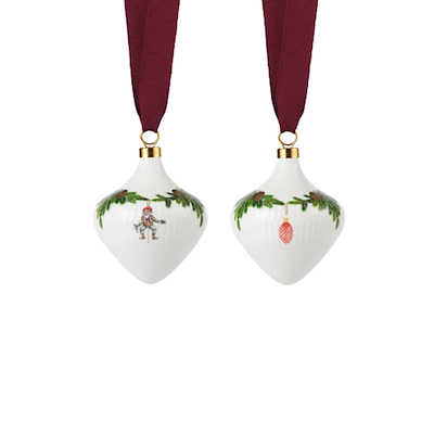 Royal Copenhagen Stjerne Riflet Jul 2025 ornamentsæt 2 stk.