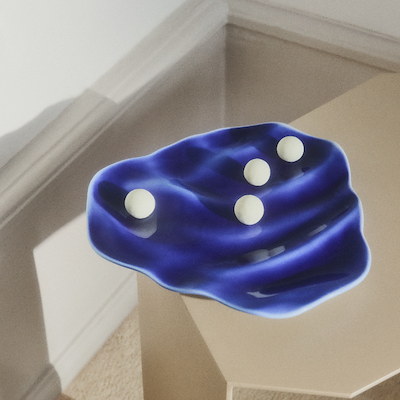 Royal Copenhagen Kontur fad blå Ø 21,5 cm