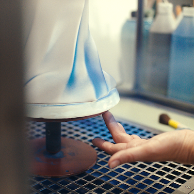 Royal Copenhagen Kontur vase blå H 27 cm