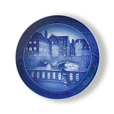 Royal Copenhagen juleplatte 2026 Marmorbroen Ø18 cm