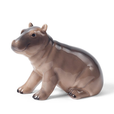 Royal Copenhagen årsfigur 2026 babyflodhest 9,5 cm