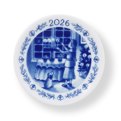 Royal Copenhagen juleplakette 2026 - Forventningens glæde Ø 8,5 cm