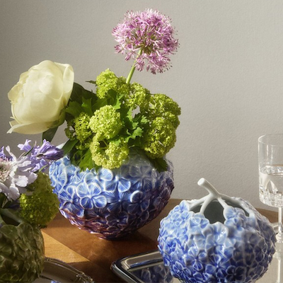 Royal Copenhagen The Art of Giving Flowers hortensia vase blå 15 cm