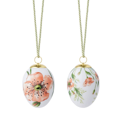 Royal Copenhagen påskeæg 2026 valmue 6 cm 2 stk.