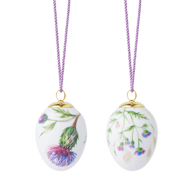 Royal Copenhagen påskeæg 2026 tidsel 6 cm 2 stk.