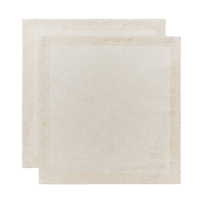 Royal Copenhagen Waves stofserviet hvid 45x45 cm 2 stk.