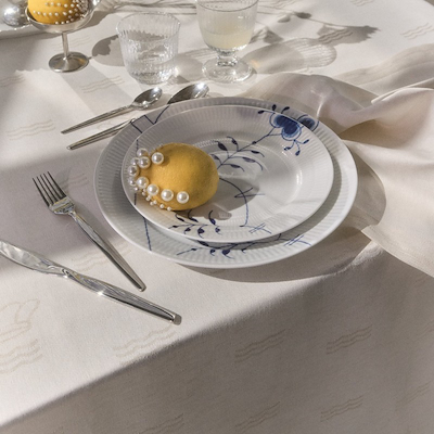 Royal Copenhagen Waves dug hvid 320x145 cm