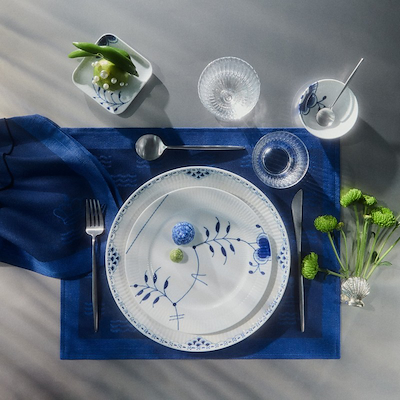Royal Copenhagen Waves stofserviet blue 45x45 cm 2-pak